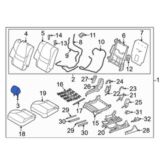 Mazda OE - Center Left Headrest