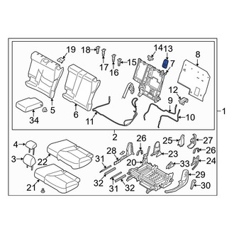 Mazda OE - Center Right Child Restraint Anchor Plate Bezel