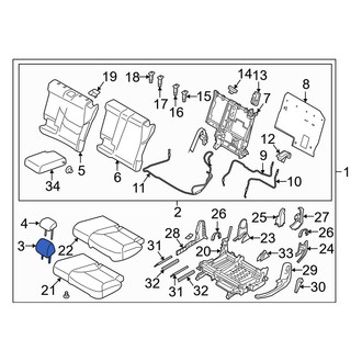 Mazda OE - Center Left Headrest