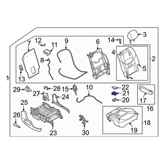 Mazda OE - Center Right Child Restraint Anchor Plate Bezel