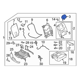 Mazda OE - Center Left Headrest