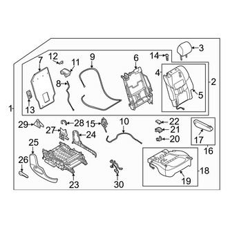 Mazda OE - Center Right Seat Back Cushion Cover