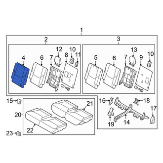 Mazda OE - Rear Right Seat Back Cushion Cover