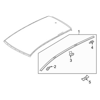 Mazda OE - Roof - Exterior Trim (W/O Sunroof)