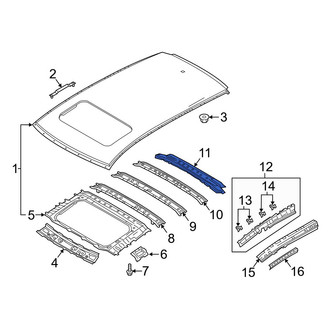 Mazda OE - Rear Roof Header Panel