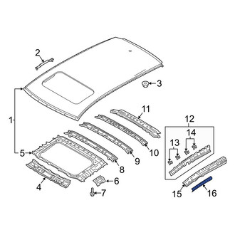 Mazda OE - Left Outer Roof Side Rail Reinforcement