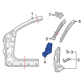 Mazda OE - Left Lower Inner Body A-Pillar