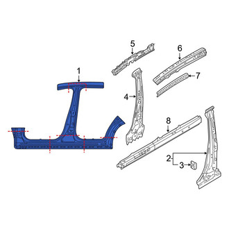 Mazda OE - Left Body B-Pillar and Rocker Panel