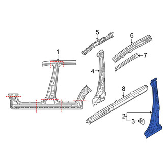 Mazda OE - Left Body B-Pillar Reinforcement