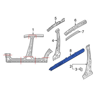 Mazda OE - Left Rocker Panel Reinforcement