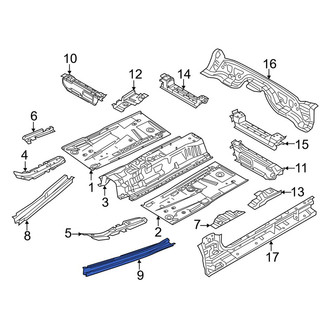 Mazda OE - Left Floor Side Rail