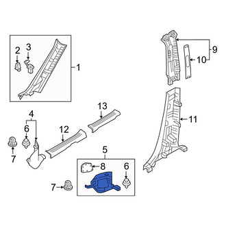 Mazda OE - Left Kick Panel Trim