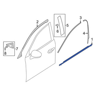 Mazda OE - Front Left Door Belt Molding