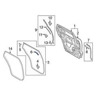 Mazda OE - Rear Right Door Seal Retainer Plate