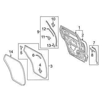 Mazda OE - Rear Door - Door & Components