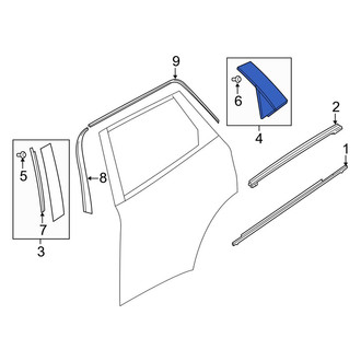 Mazda OE - Rear Left Rearward Door Applique