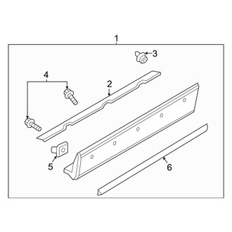 Mazda OE - Rear Door - Exterior Trim (Lower Moldings, With Bright Insert), (Grand Touring / Signature)