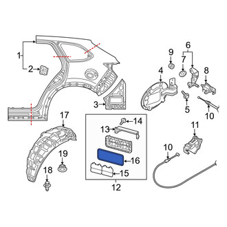 Mazda OE - Quarter Panel Vent Gasket