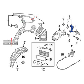Mazda OE - Rear Fuel Door Bumper