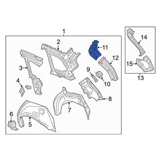 Mazda OE - Right Lower Body D-Pillar Reinforcement