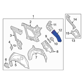 Mazda OE - Left Lower Body D-Pillar Reinforcement