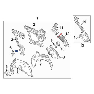 Mazda OE - Rear Right Inner Quarter Panel