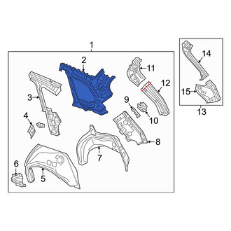 Mazda OE - Rear Right Outer Quarter Panel