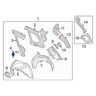 Mazda OE - Left Lower Body C-Pillar Reinforcement
