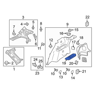 Mazda OE - Rear Left Interior Quarter Panel Trim Panel Storage Compartment