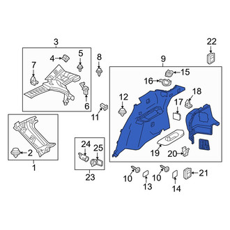 Mazda OE - Rear Left Interior Quarter Panel Trim Panel