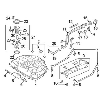 Mazda OE - Fuel System Components (FWD)