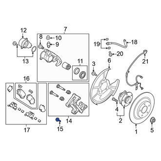 Mazda OE - Disc Brake Caliper Anchor Plate Bolt