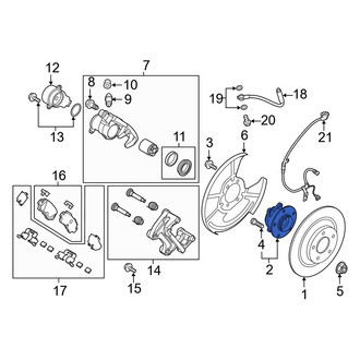 Mazda OE - Rear Wheel Bearing and Hub Assembly