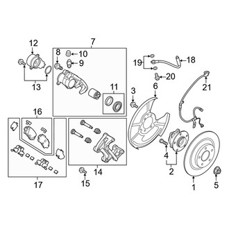 Mazda OE - Rear Suspension - Brake Components (AWD)
