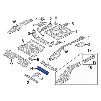 Mazda OE - Rear Center Floor Pan Crossmember