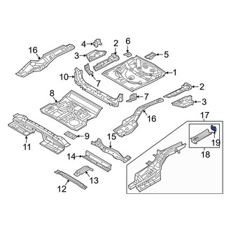 Mazda OE - Rear Bumper Impact Bar Bracket