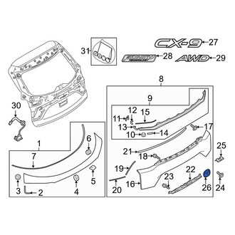 Mazda OE - Rear Hatch Emblem