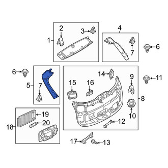 Mazda OE - Rear Left Liftgate Trim