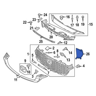 Mazda OE - Front Right Grille Molding