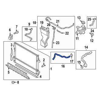 Mazda OE - Right Radiator Coolant Hose