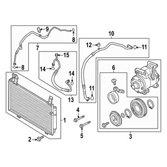 Mazda OE - Air Conditioner & Heater - Condenser, Compressor & Lines