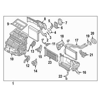 Mazda OE - Air Conditioner & Heater - Evaporator & Heater Components (Manual A/C), (2.5 S)