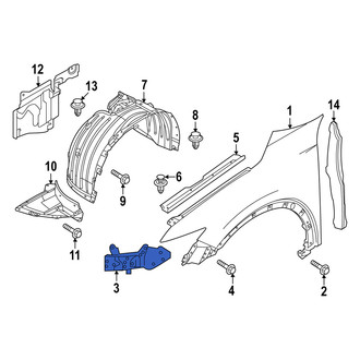 Mazda OE - Left Fender Bracket