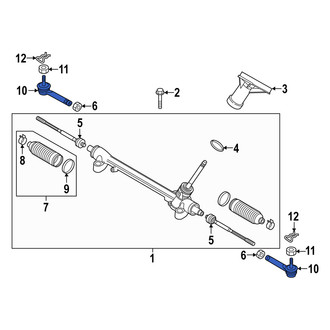 Mazda OE - Inner Steering Tie Rod End