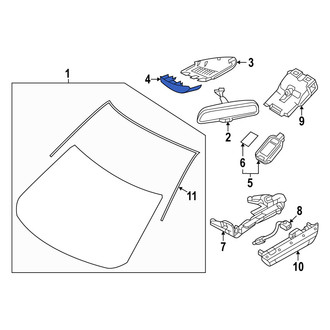 Mazda OE - Front Left Interior Rear View Mirror Cover