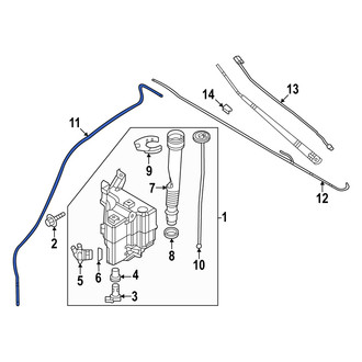 Mazda OE - Front Windshield Washer Hose