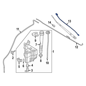 Mazda OE - Front Left Windshield Washer Nozzle