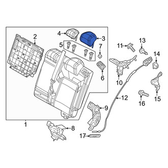 Mazda OE - Rear Left Inner Headrest