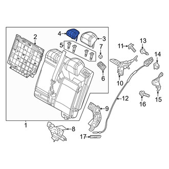 Mazda OE - Rear Left Inner Headrest