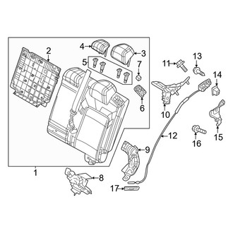 Mazda OE - Seats & Tracks - Rear Seat (60% Side, Seat Back)